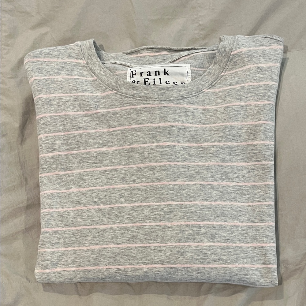 Frank & Eileen Soft Gray and Pink Tee